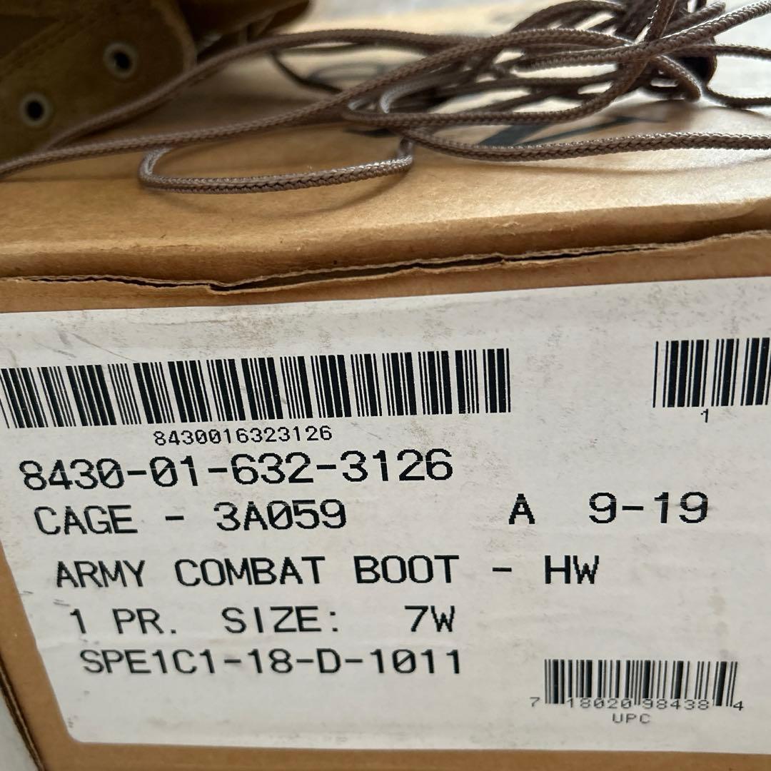 【実物】【未使用新品】USミリタリー　アーミーコンバットブーツ　7W