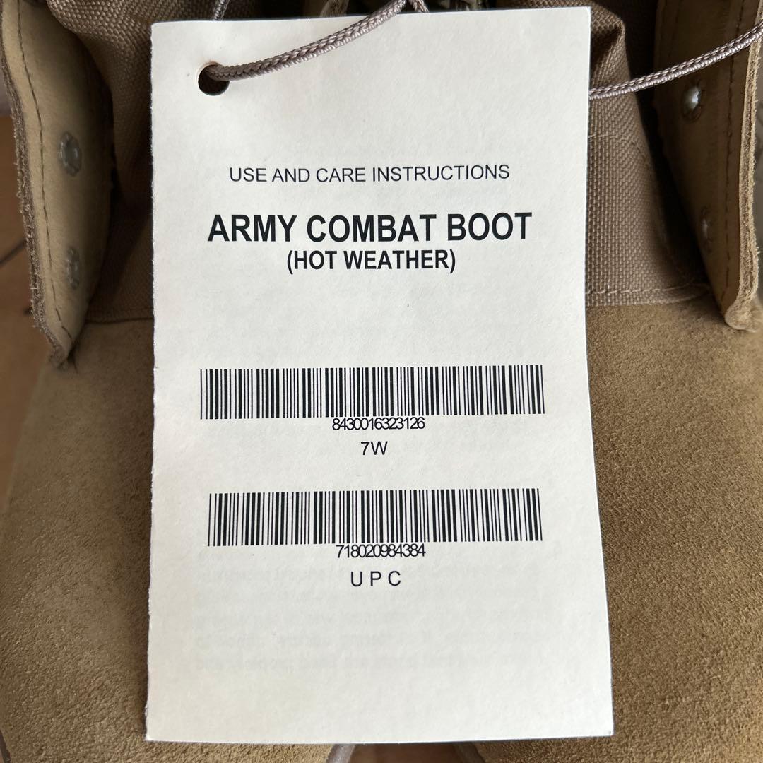 【実物】【未使用新品】USミリタリー　アーミーコンバットブーツ　7W