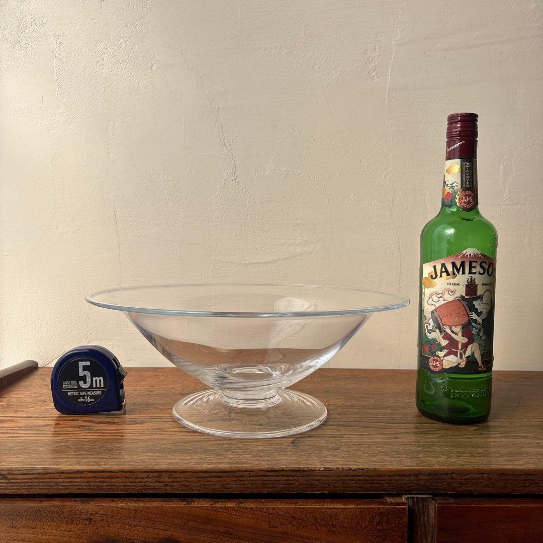 LSA ポーランド ハンドメイド ガラス 脚つきコンポート 大型 花器