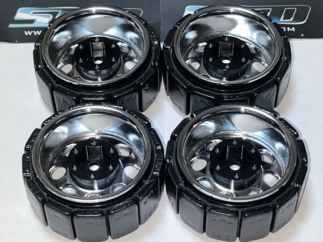 美品★【SSD 1.55インチ スチール 8穴ホイール（クローム）】TF2
