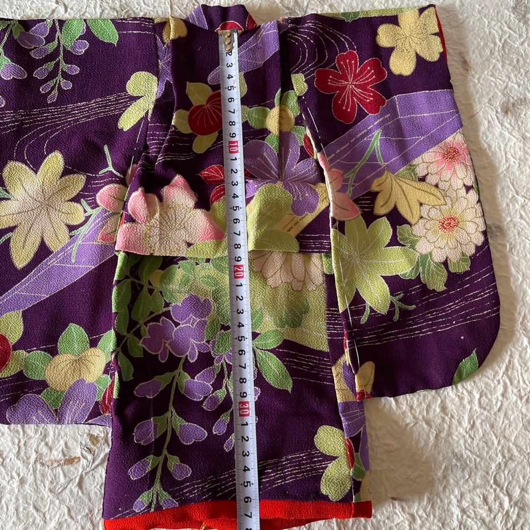 古布縮緬　人形の着物　12号　花尽くし　2612202