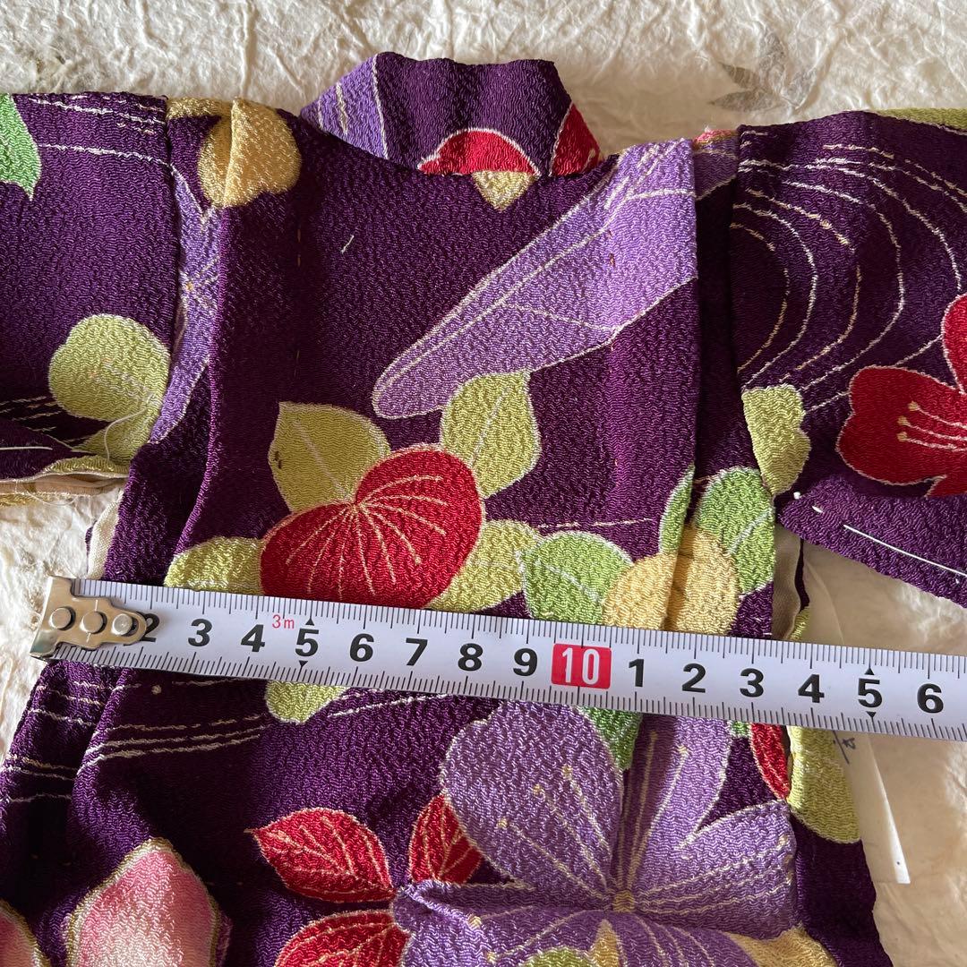 古布縮緬　人形の着物　12号　花尽くし　2612202