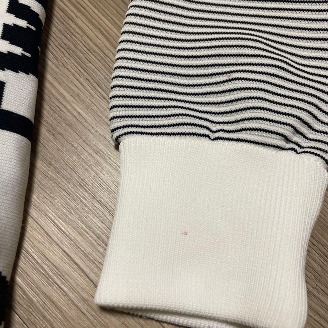 V TWELVE サイドロゴ ストライプ クルーネックセーター