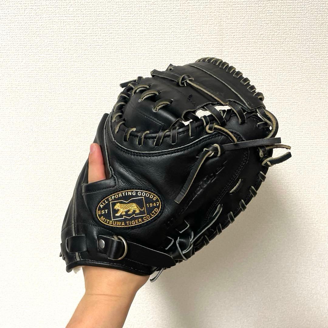 465 ミツワタイガー レボルタイガー 極美品 軟式 キャッチャーミット