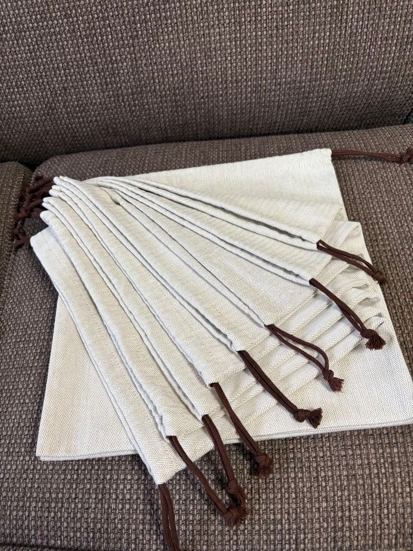 正規品　美品エルメス　巾着袋（32cmx32cm)9枚セット