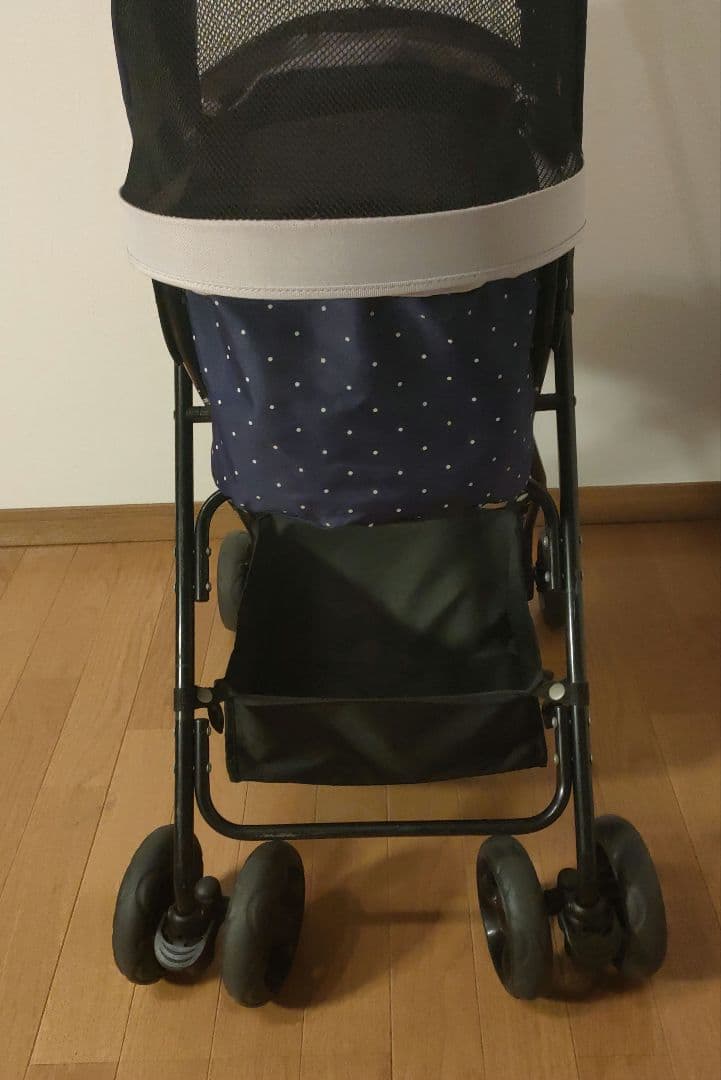 GEX わんわんカートライト 軽量4.8kg ドット模様 ペットカート