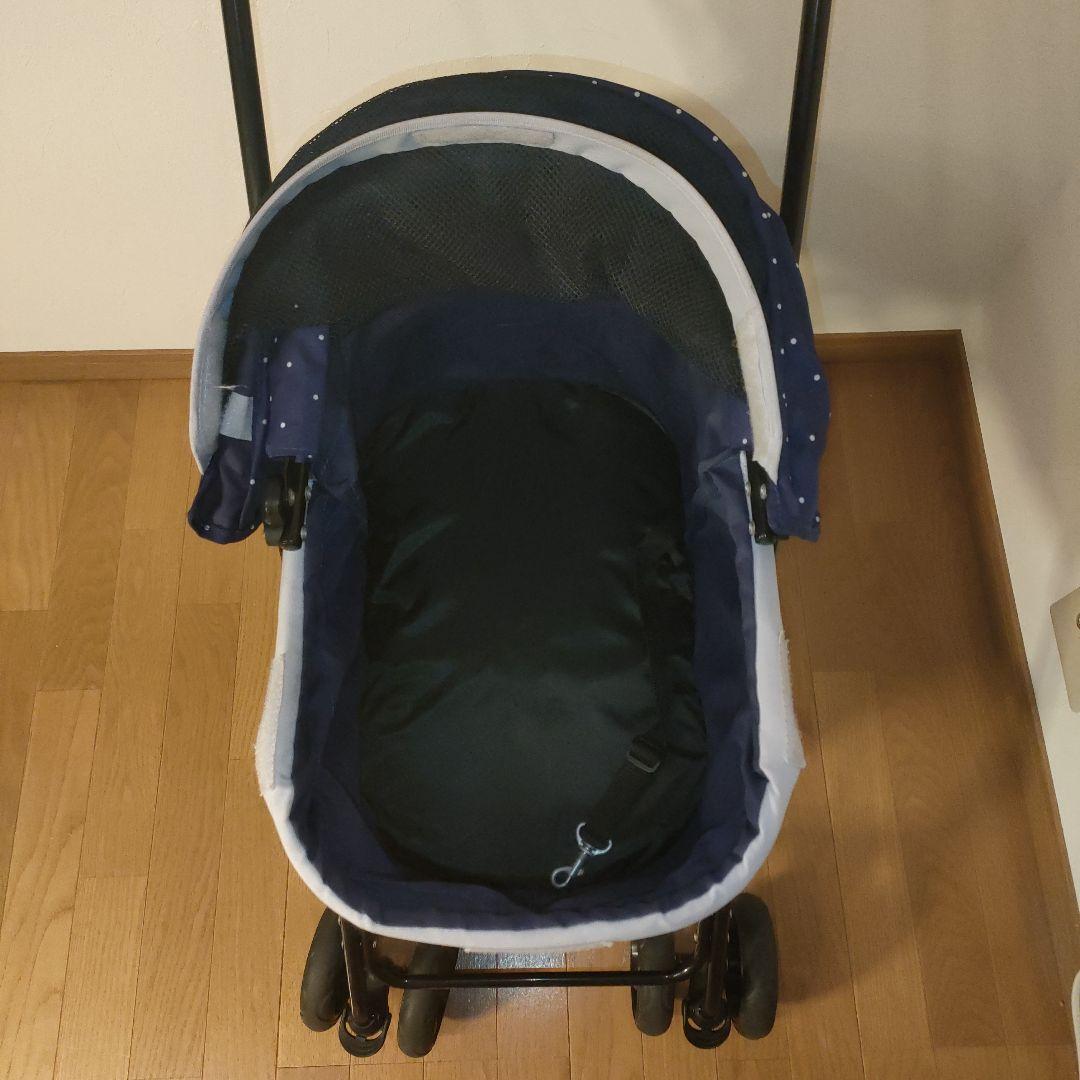 GEX わんわんカートライト 軽量4.8kg ドット模様 ペットカート