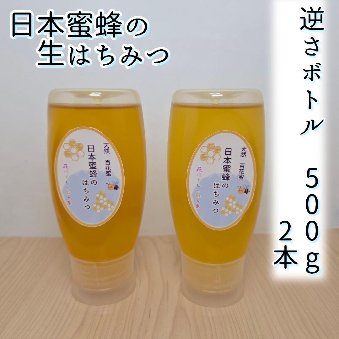 日本蜜蜂　百花蜜　500g　2本　生はちみつ　天然