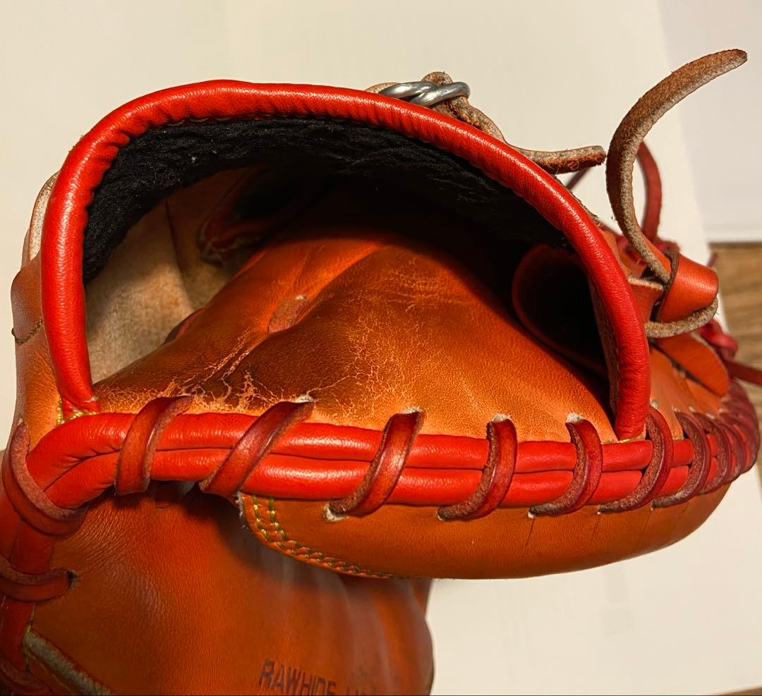 キャッチャーミット オレンジ レザー