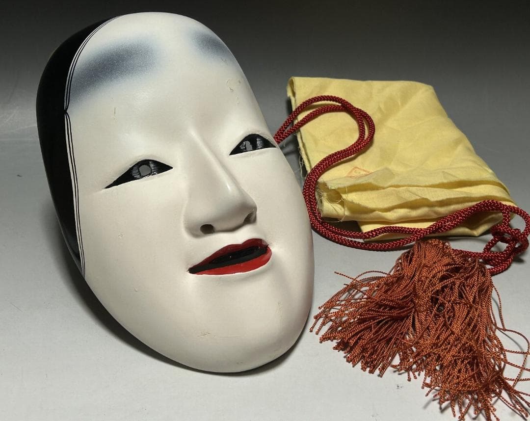 津田清峯 神楽面 伝統面　櫛稲田姫 能面 小面　木彫仕上げ