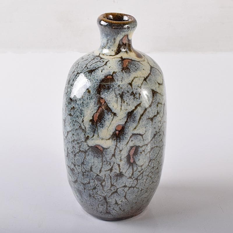 薩摩焼　古薩摩　蛇蝎釉　徳利壷　時代箱付　V　R8202