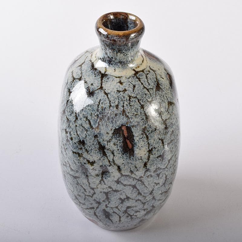 薩摩焼　古薩摩　蛇蝎釉　徳利壷　時代箱付　V　R8202