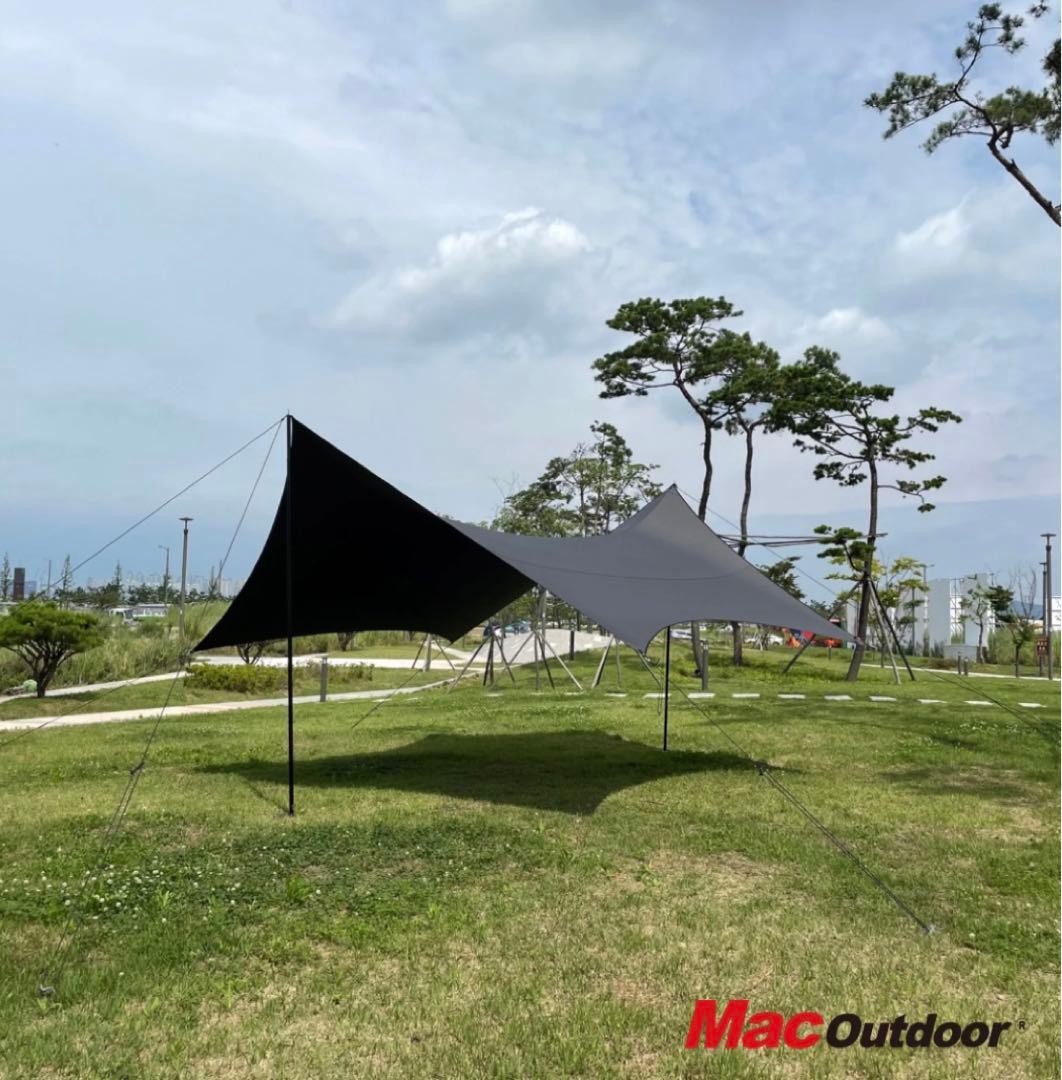 Mac ONE ヘキサタープL 人気チャコール色 YUNANポール&ポールケース