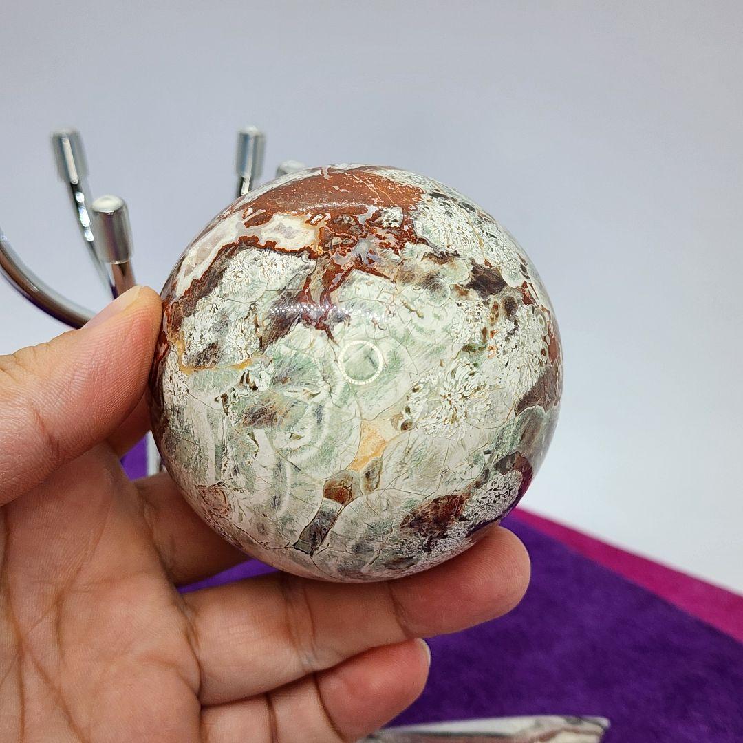 一点物天然石ペアセット クレイジーレースアゲート&マネーアゲート