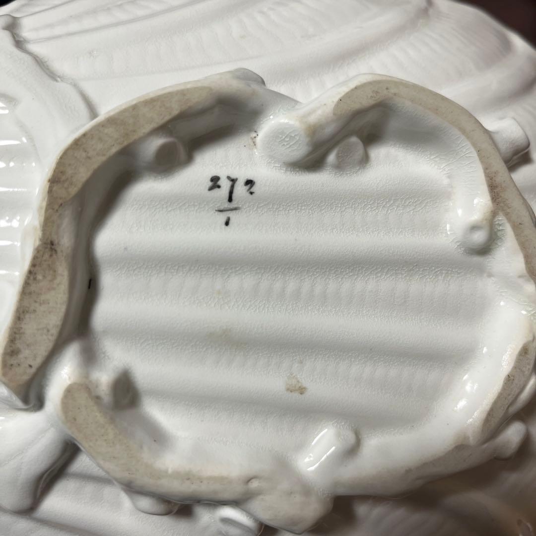 ミントン アンティーク エンジェル フィギュリン 貝殻型皿付き