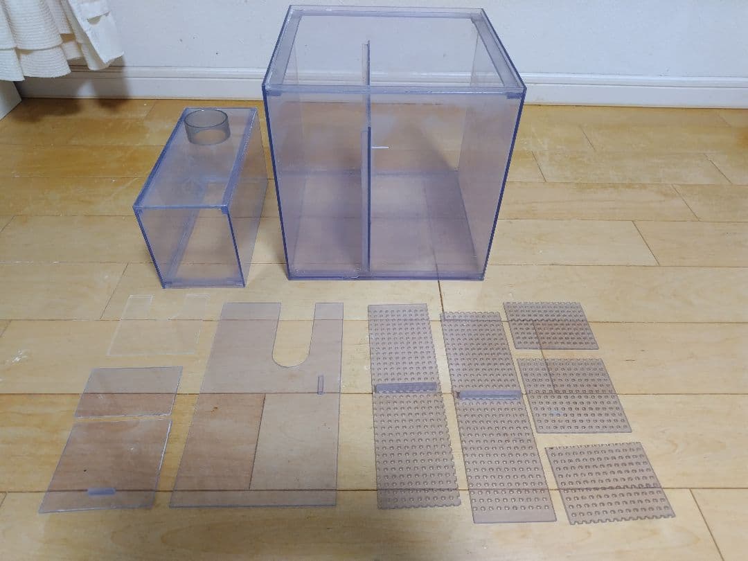 アクリル　サンプ水槽　フィルター 2段式