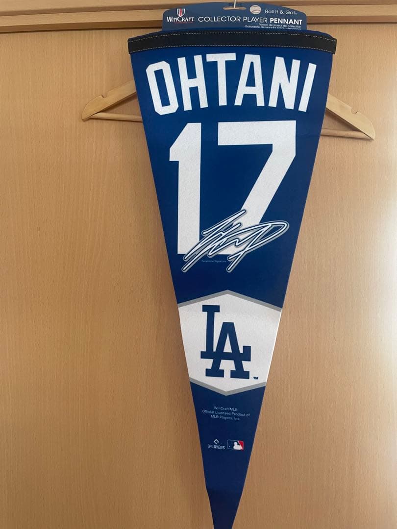 ★現地購入ペナント付き！ドジャース大谷翔平選手公式ユニフォーム Lサイズ