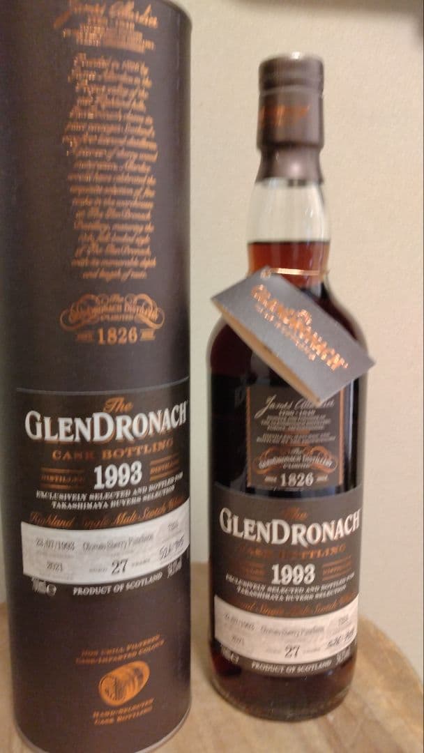 グレンドロナック 27年　1993 CASK　7255　【高島屋限定】