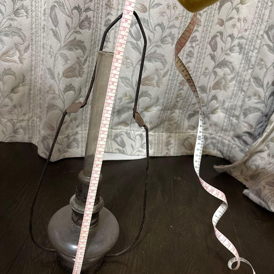 アンティークオイルランプ クリーム色