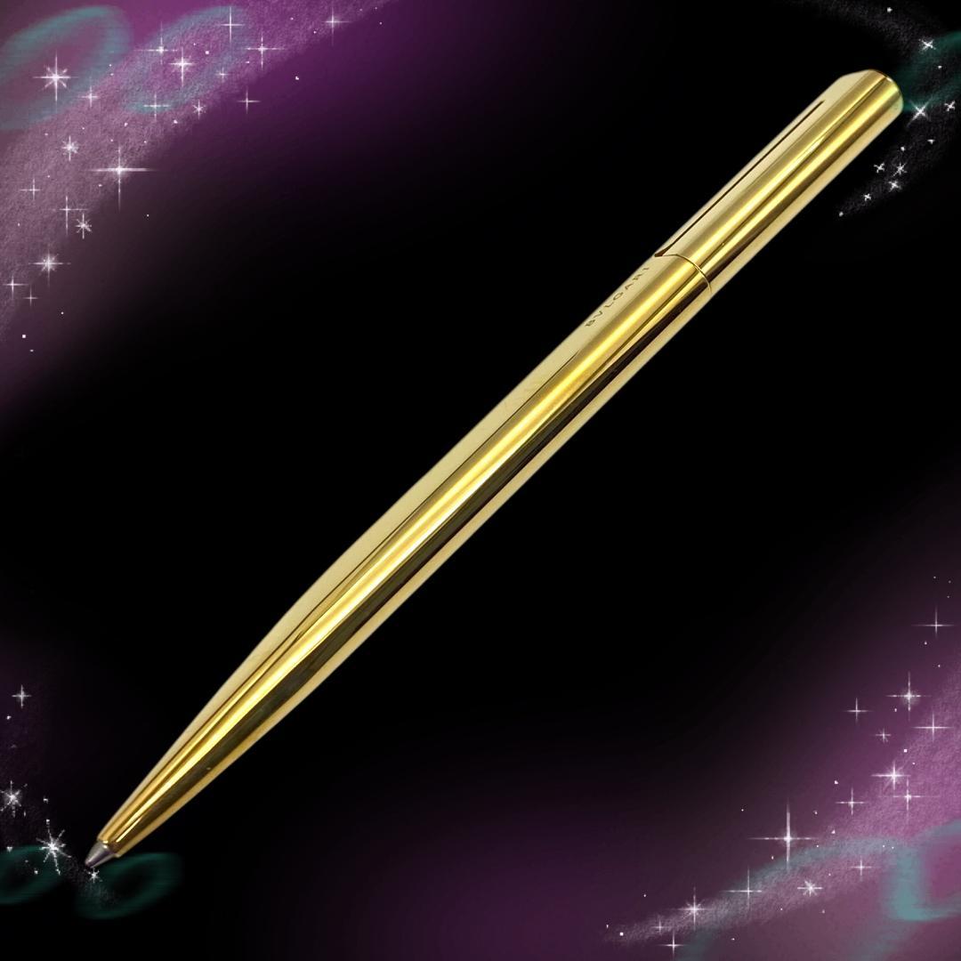 《美品》 ブルガリ ボールペン ツイスト式 ゴールド