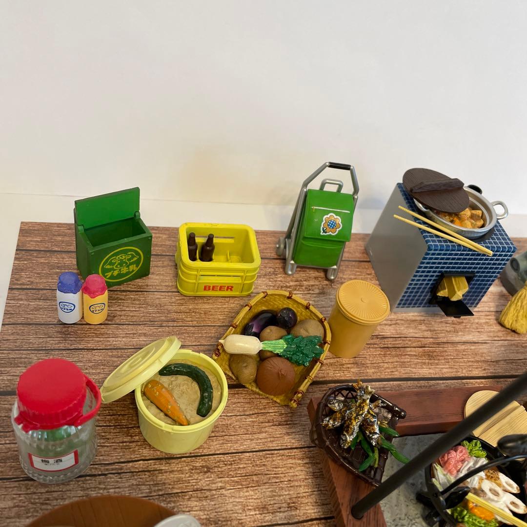 リーメント ぷちサンプル ミニチュア●田舎の台所 囲炉裏 かまど 昭和レトロ