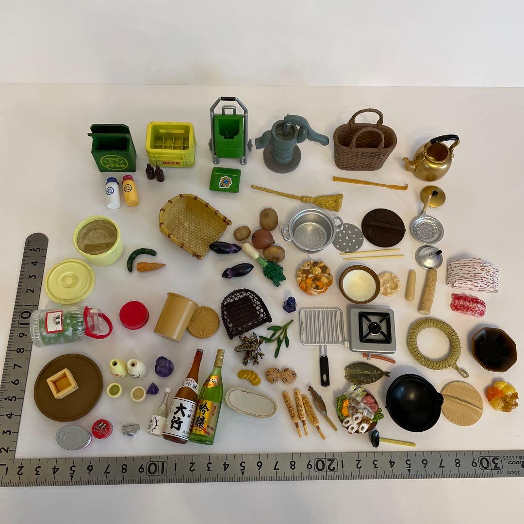 リーメント ぷちサンプル ミニチュア●田舎の台所 囲炉裏 かまど 昭和レトロ