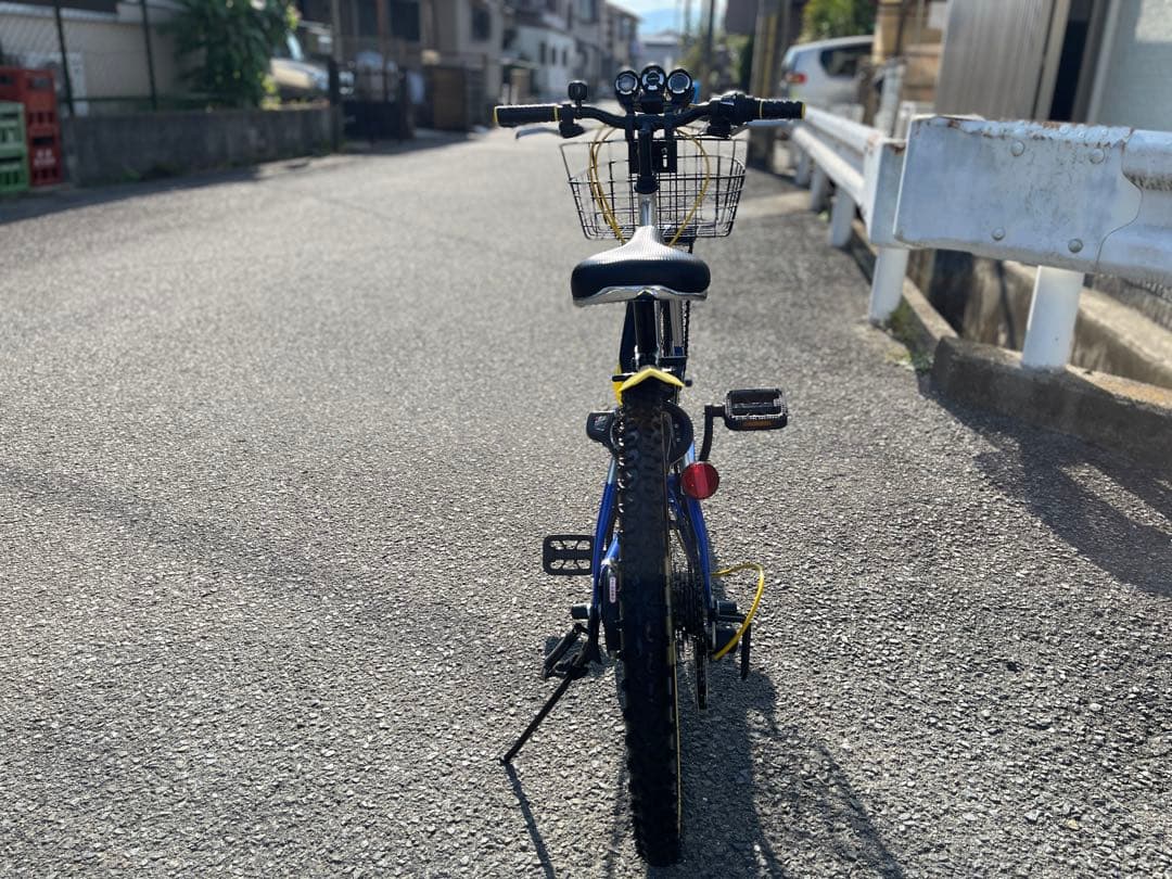 22インチ自転車(青/銀) LEDライト（取説付・防犯登録抹消済）京都市引渡希望