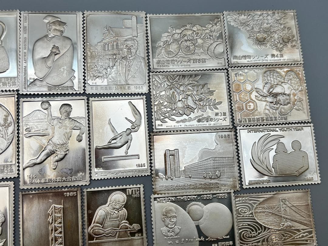 純銀　昭和60年 日本切手特別郵趣 初日カバー 全40シート 2500セット