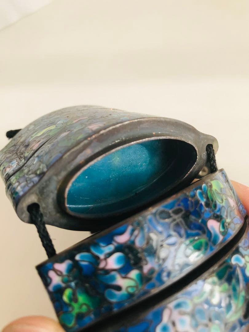 七宝焼 印籠　小物入　根付け