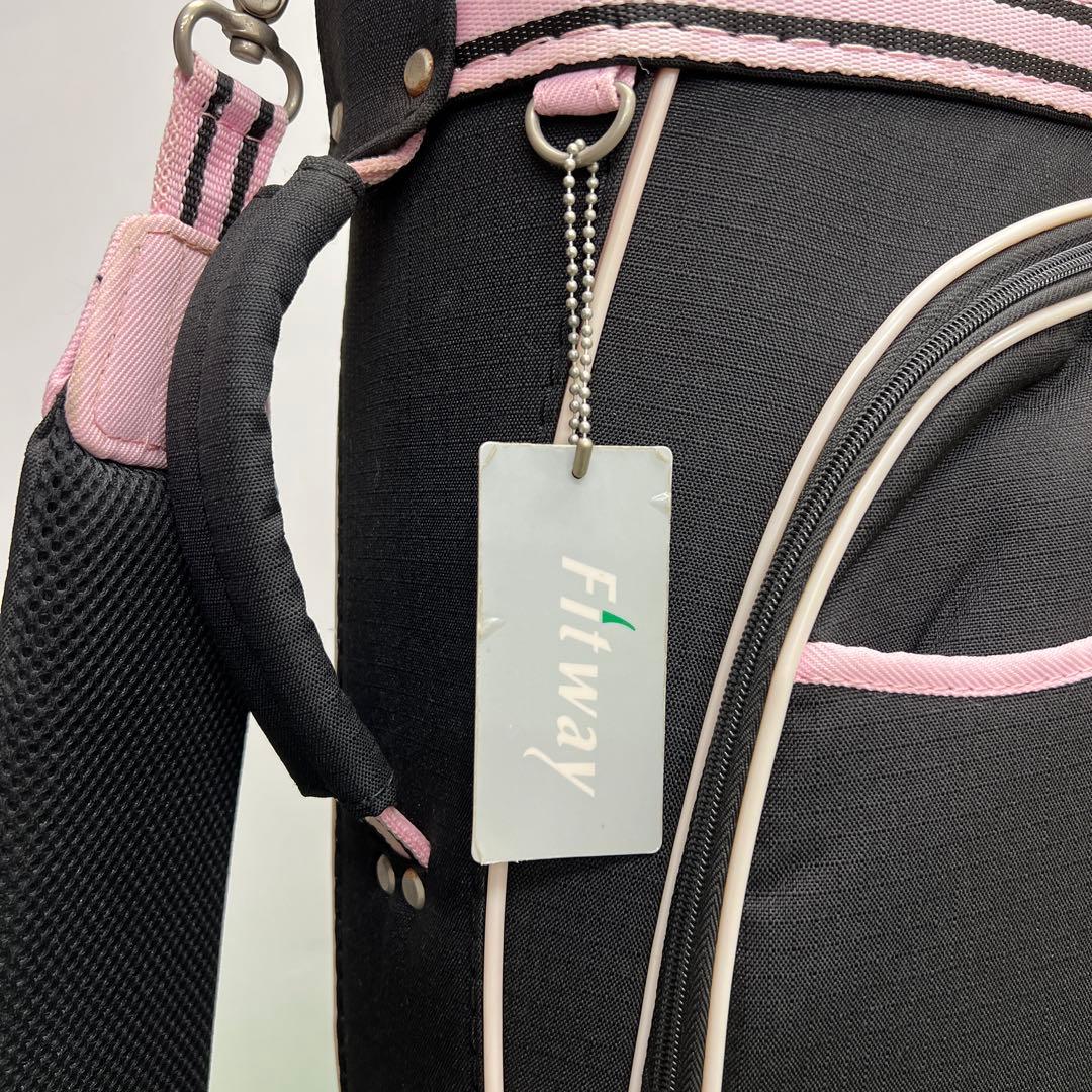 Fitway フィットウェイ　7インチ　レディース　ブラック　ゴルフバッグ