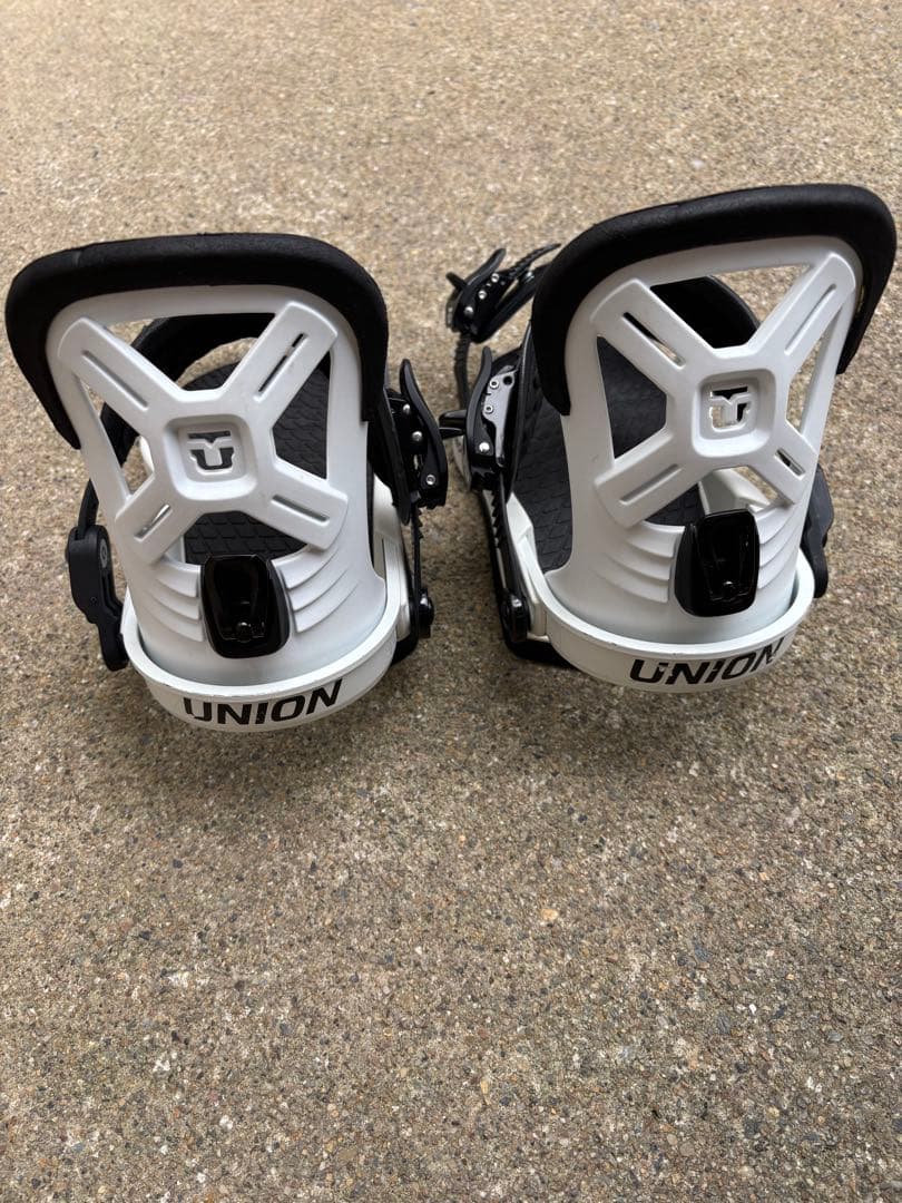 UNION スノーボード ビンディング ホワイト/ブラックキッズS
