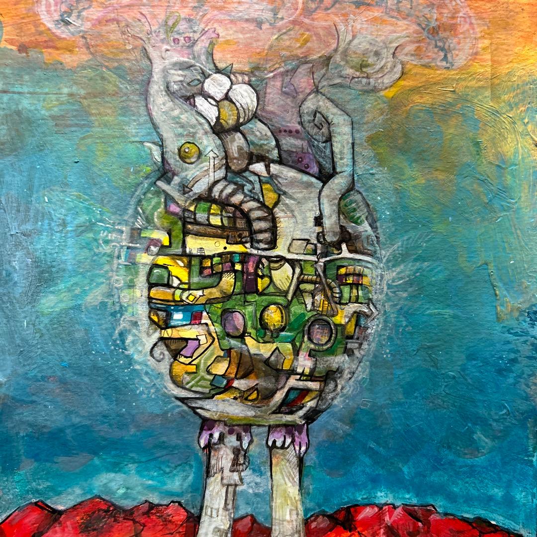 カーキャッチャー　アクリル画　原画