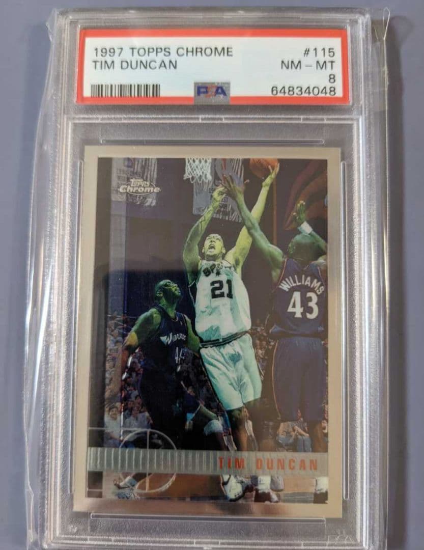 NBAカード ルーキーカード #115 Tim Duncan RC PSA8
