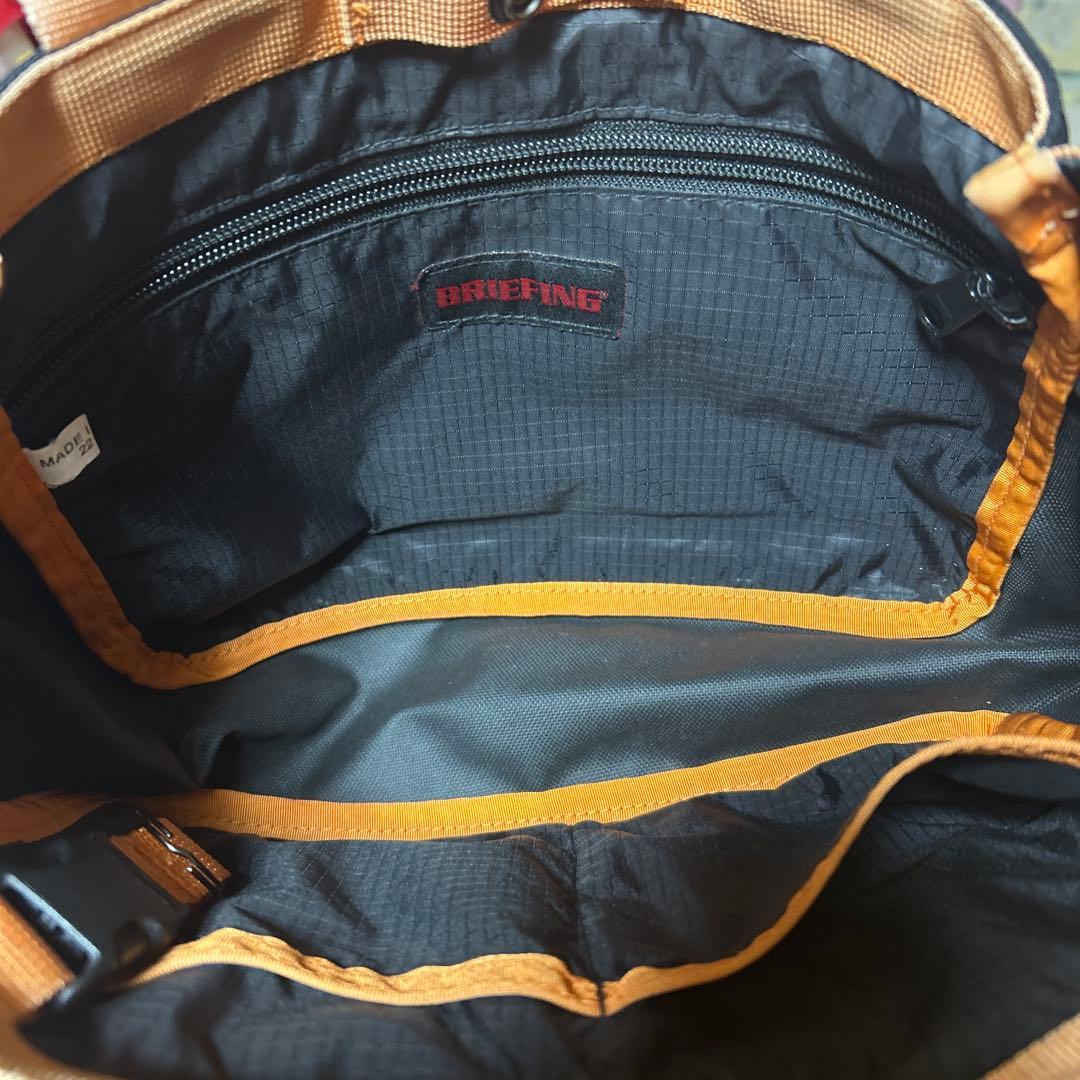 BRIEFING トートバッグ 黒/オレンジ