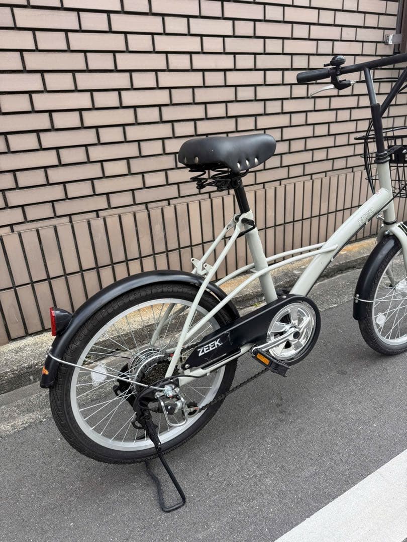 【大阪限定】小径自転車 ライトグレー 前部バスケット付き