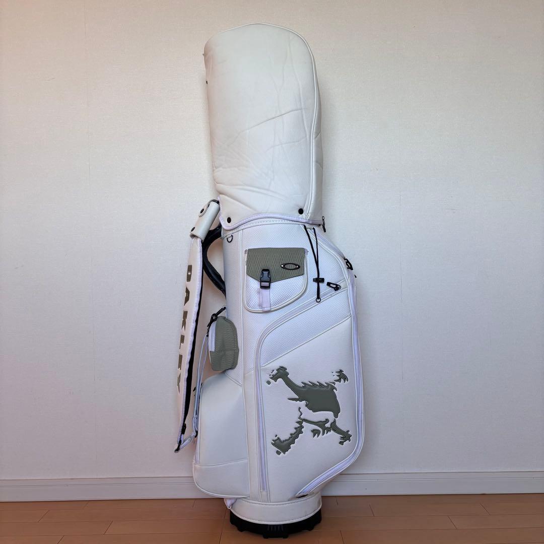 キャディバックOAKLEYオークリーSKULL GOLF BAGホワイトグリーン