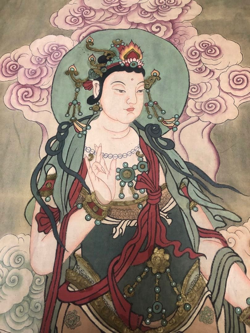 重要文化財、毗盧寺壁画1:1再現した肉筆模写