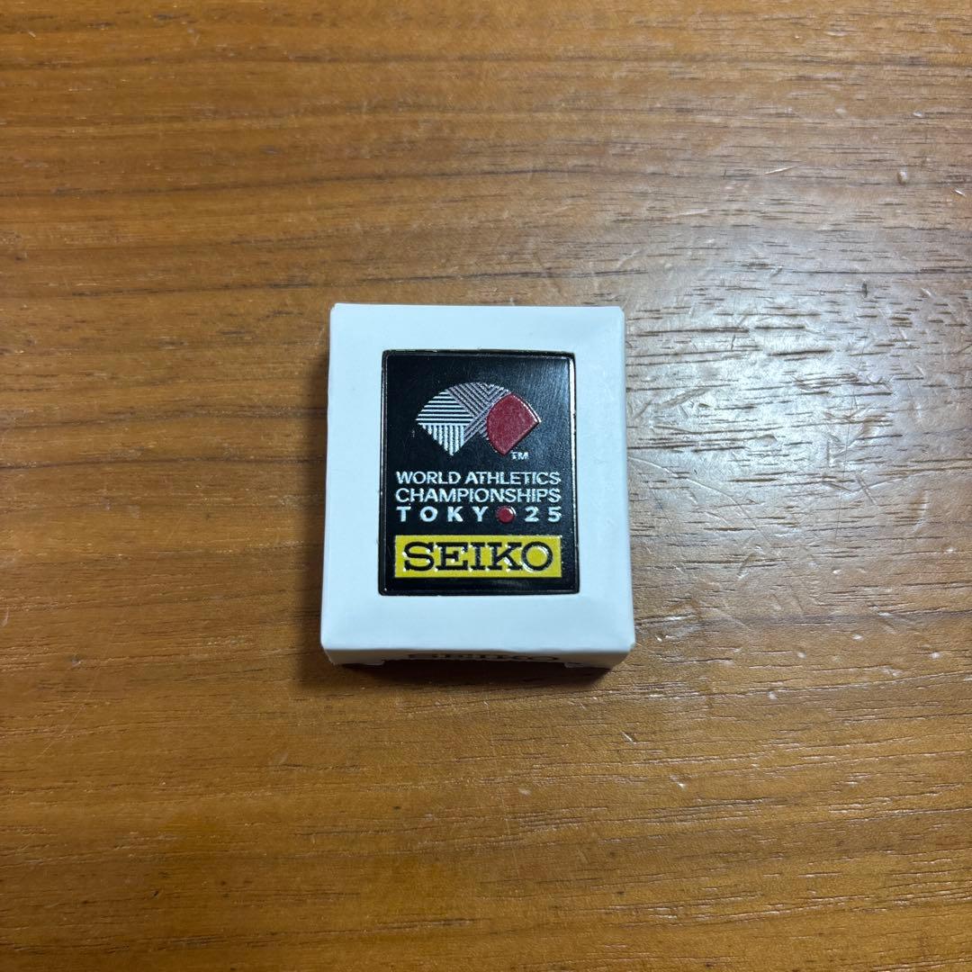 《新品未使用》SEIKO 世界陸上選手権 東京 25 ピンバッジ