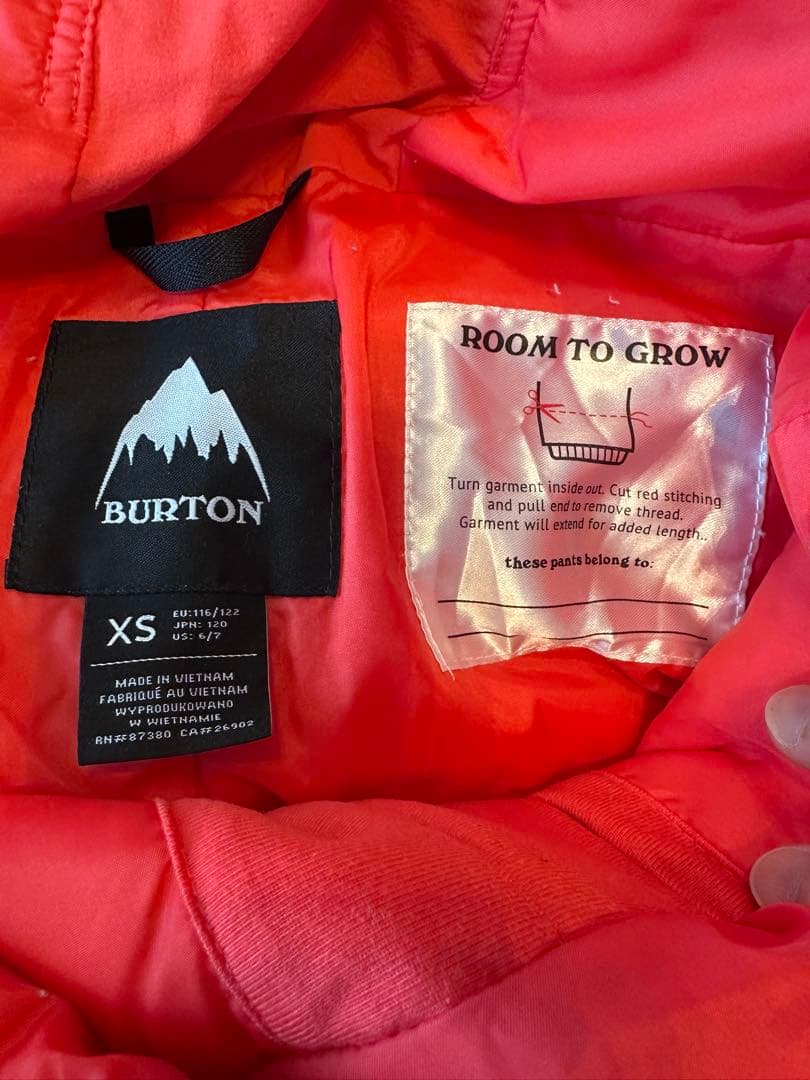 BURTON キッズ ビブパンツ XS 120cm位 スキー使用 美品