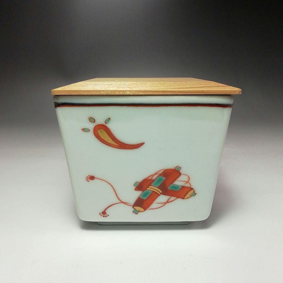 Ｓ３３２　茶器　『色絵宝づくし画』『替茶器』『京焼』『清閑寺窯　杉田祥平造』共箱