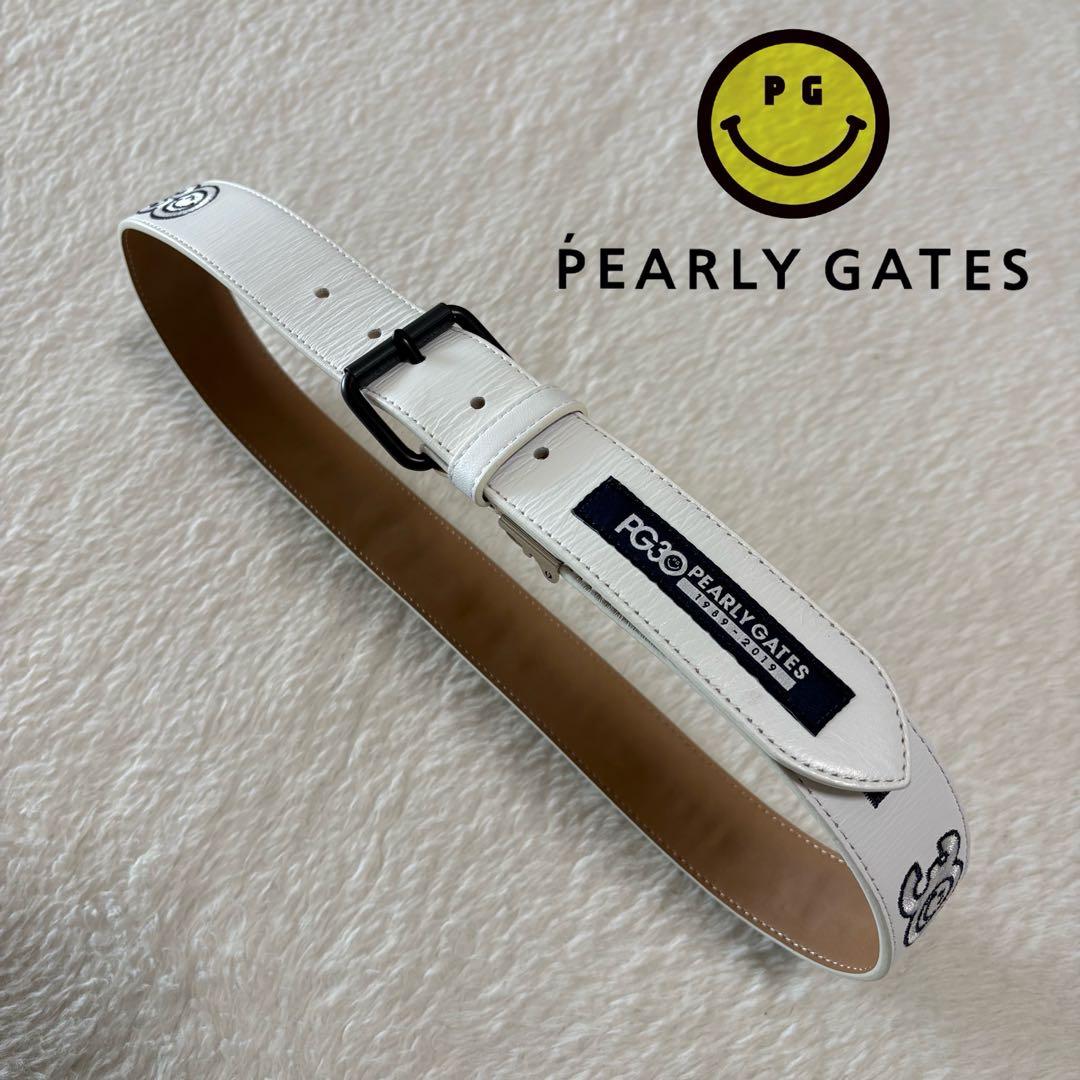 パーリーゲイツ 30周年記念限定 レザー刺繍ベルト max90cm ユニセックス