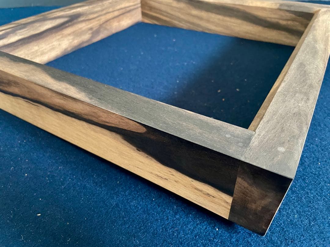 割引❣️【未使用 美品】「母」 縞柿 黒柿 炉縁 共箱 茶道具 （901B②）