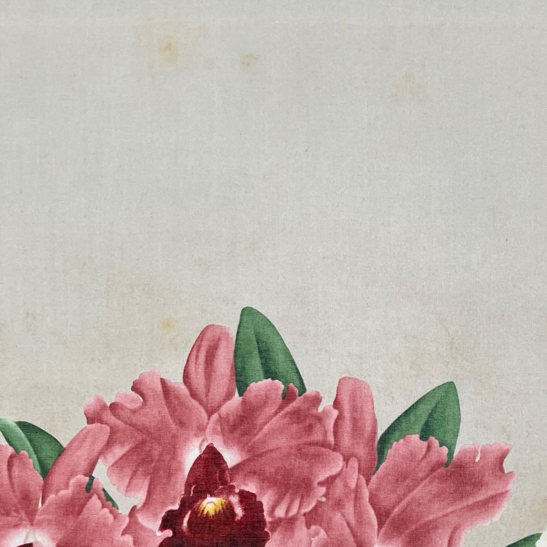 掛軸　花図茶掛　肉筆　真作