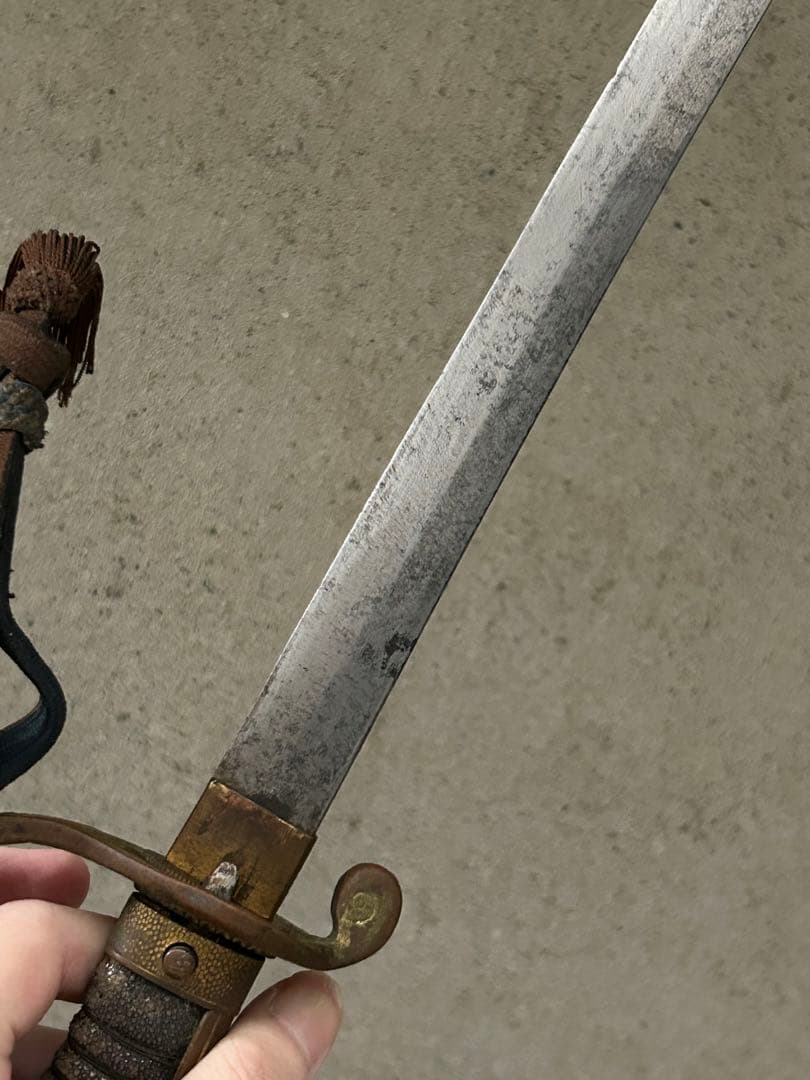指揮刀　サーベル　刀緒付き　模造刀　日本軍　鍔　軍刀　銃剣　短剣　当時物　現状品