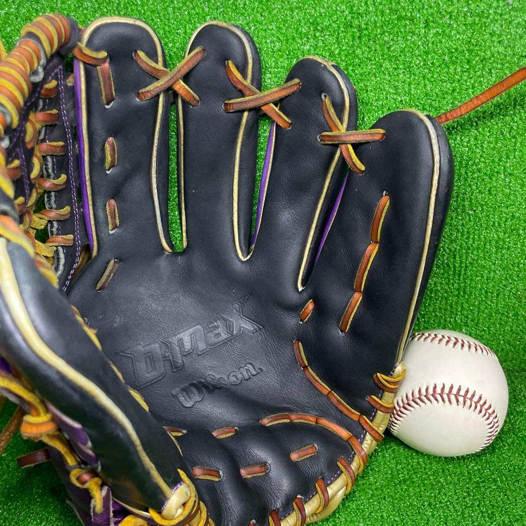 ウィルソン D-MAX 軟式用 内野手用 大人用 グローブ パープル 紫
