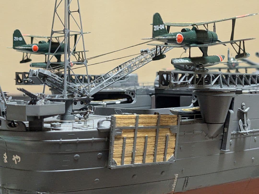 戦艦大和モノクローム1/200　完成品　アクリルケース付き