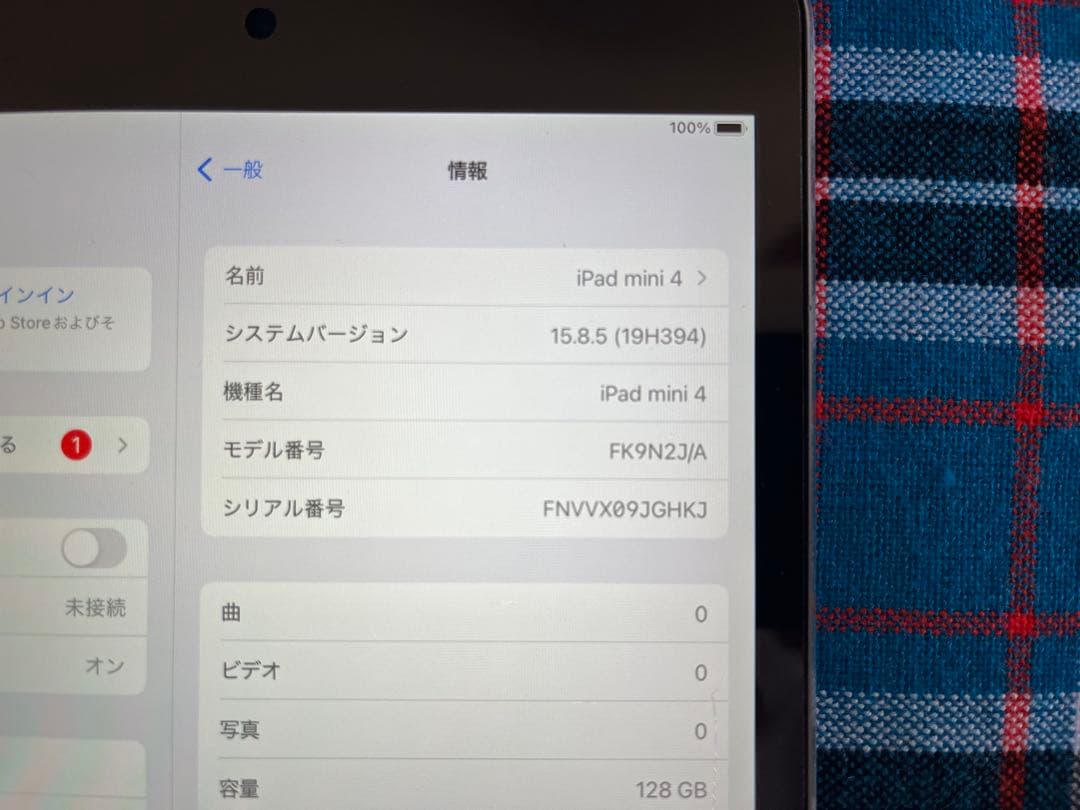 iPad mini 4 128GB スペースグレイ【iPod touch付】