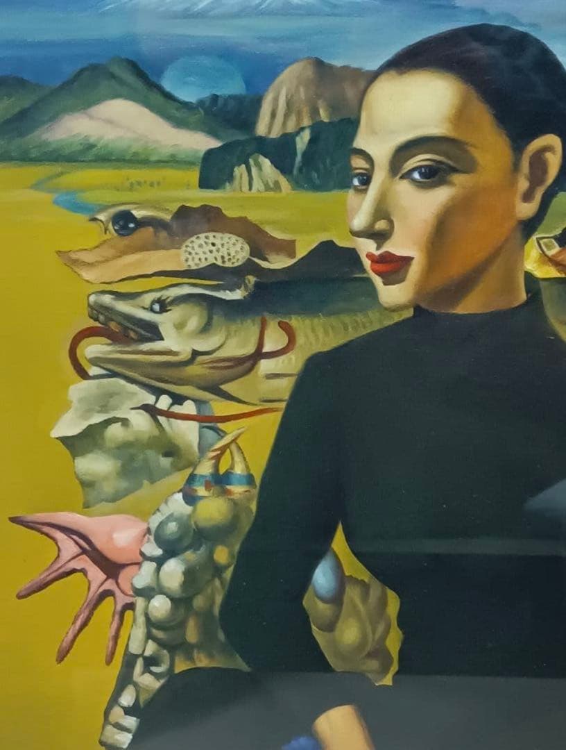 古沢岩美　油絵　F8号　額寸約58×52cm