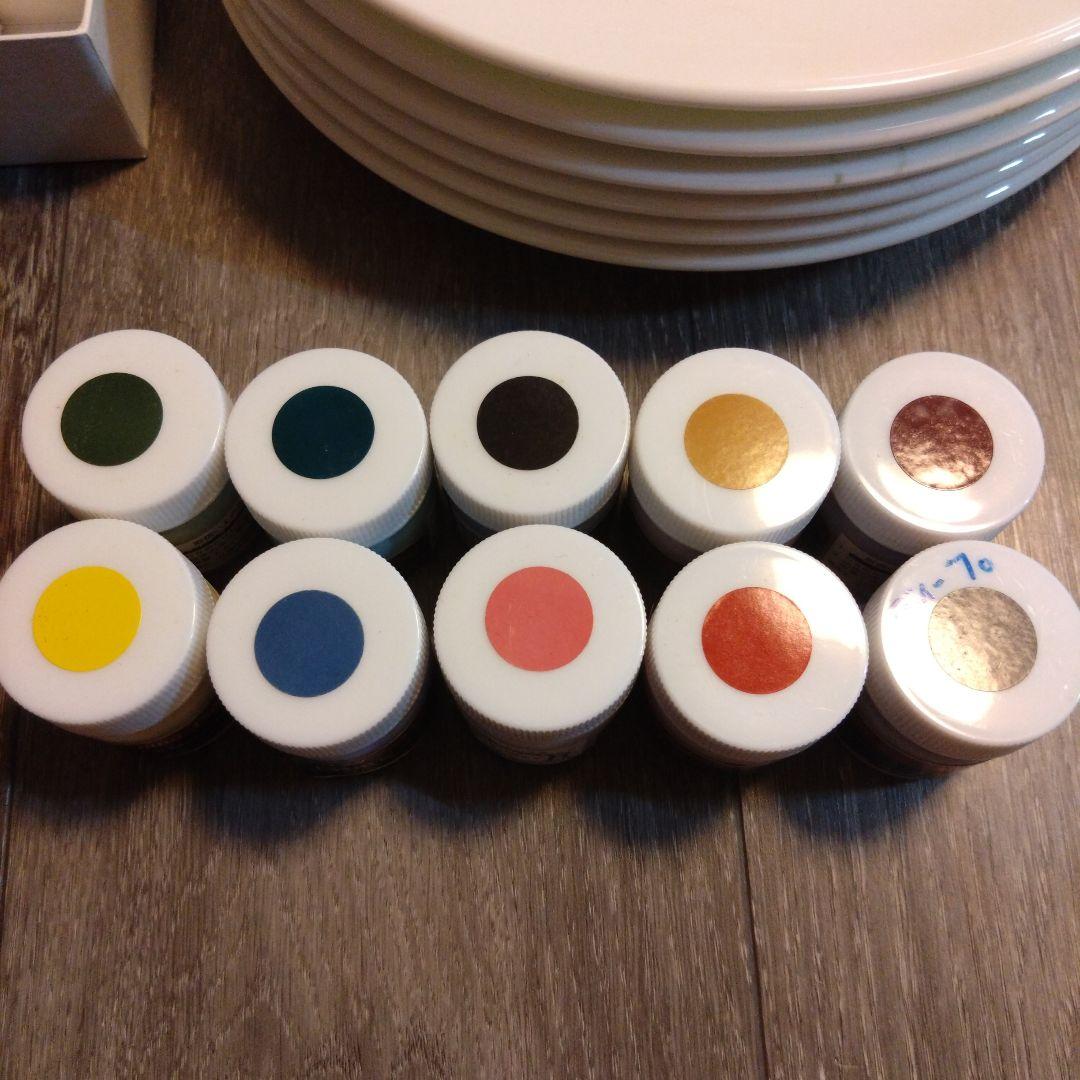絵付け顔料+皿6枚セット　ノリタケ