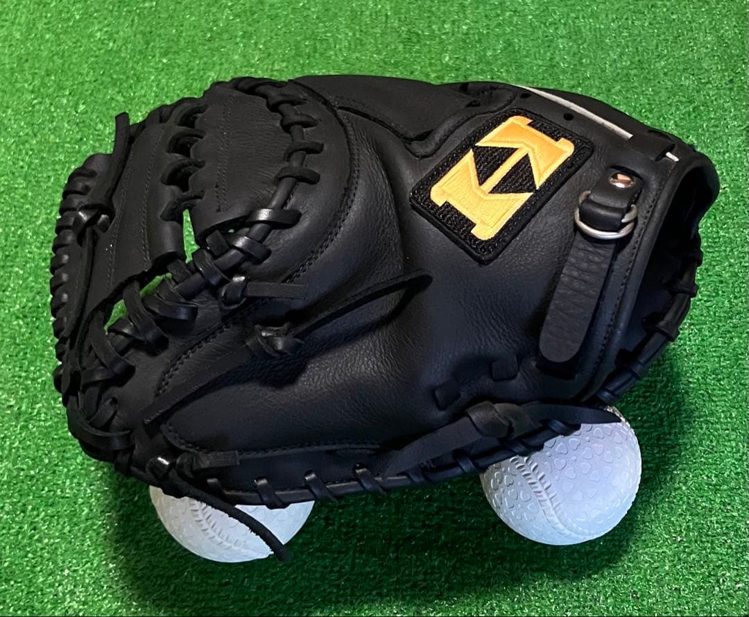 軟式野球 左投 キャッチャーミット ハイゴールド Hi-GOLD 捕手 大人 黒